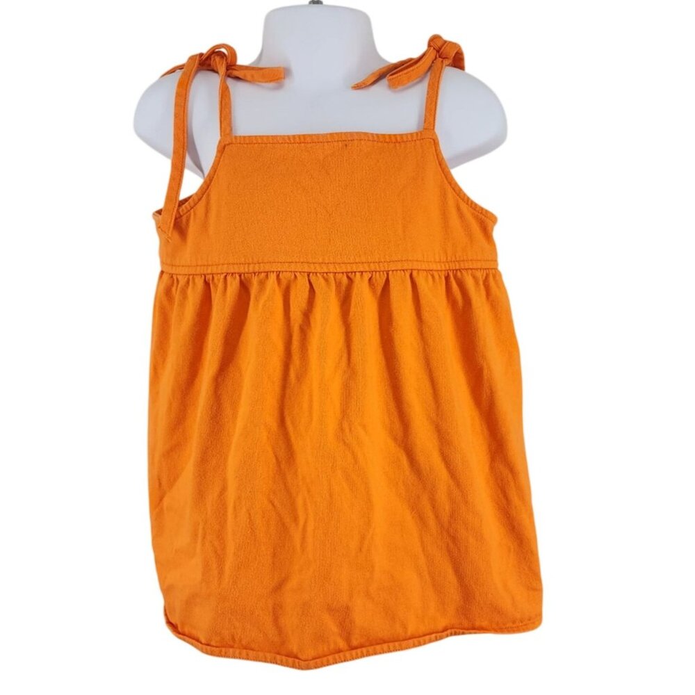 Girl's Kelly's Kids Orange Tank Top Open Back Size 7/8 Spaghetti Strap Summer